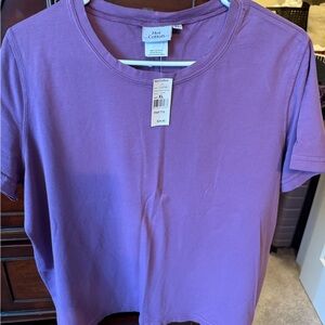 Hot Cotton Women's Lavender Short Sleeve Tee